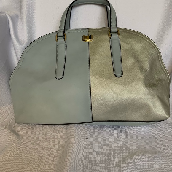 Kate Landry two-tone silver/blue purse - Picture 6 of 7